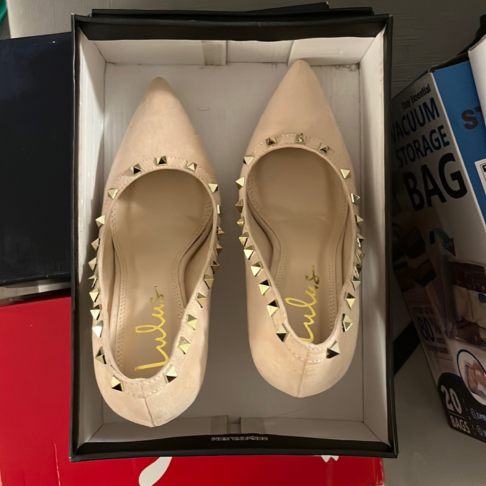 Studded heels - never worn!